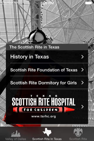 Dallas Scottish Rite screenshot 2