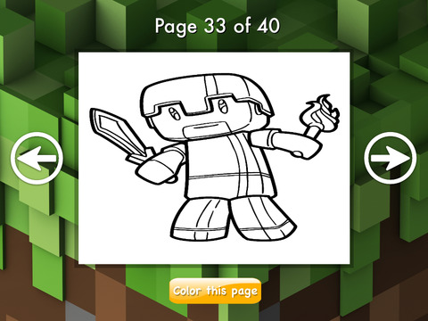 Coloring Book for Minecraft Edition (unofficial) **No Ads** screenshot 2