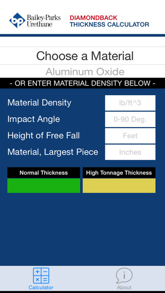 【免費書籍App】Bailey Parks Urethane - Diamondback® Thickness Calculator-APP點子