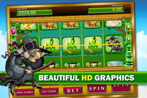 A Emeralds of Oz Casino Slots Game with Lucky Wizard Bonus for Free screenshot 2