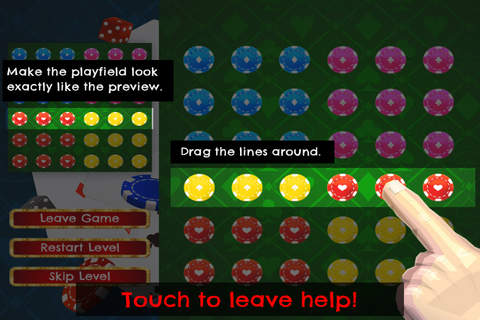 Mental Chips - HD - PRO - Shift Rows And Match Poker Chips Puzzle Game screenshot 4