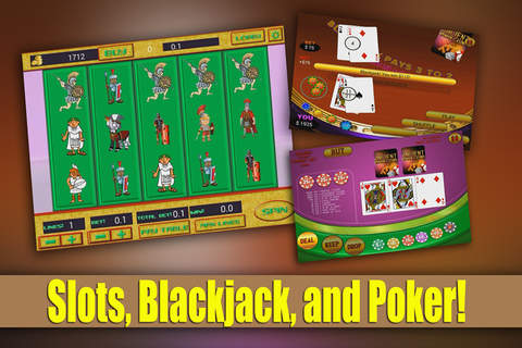 Ancient Roman Casino: Slots, Blackjack, and Poker Pro screenshot 3