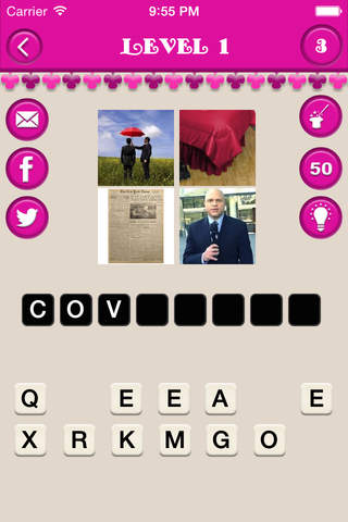 Guess The 1 Word - Four Pics 1 Word Quiz screenshot 2