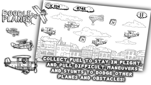 Doodle Airplane Glider: Power Mission Full Version