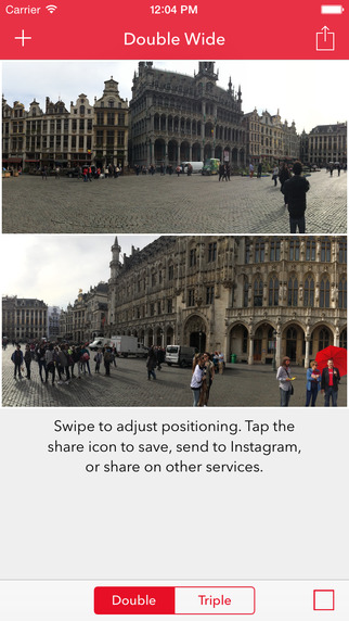 Double Wide - Post panoramic photos to Instagram