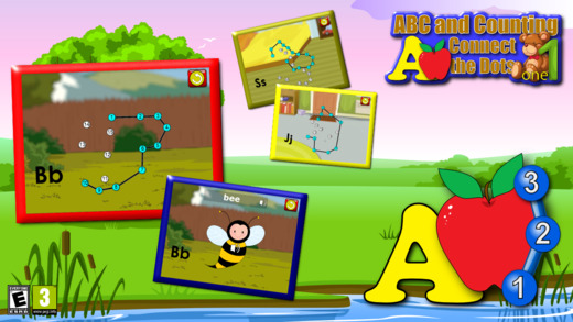 Kids ABC and Counting Join and Connect the Dot Puzzle game - learn the alphabet counting shapes and 