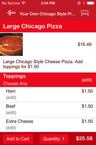 Chicagos Pizza screenshot 3