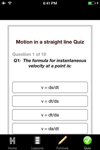 Motion in a Straight Line Math screenshot 3
