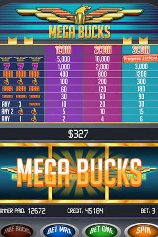 Mega Bucks Progressive Slot screenshot 4