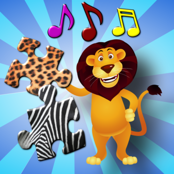 Children's Animal Jigsaw Puzzles - educational young kids game teaches shapes and matching suitable for toddler and pre school boys and girls 3 + LOGO-APP點子