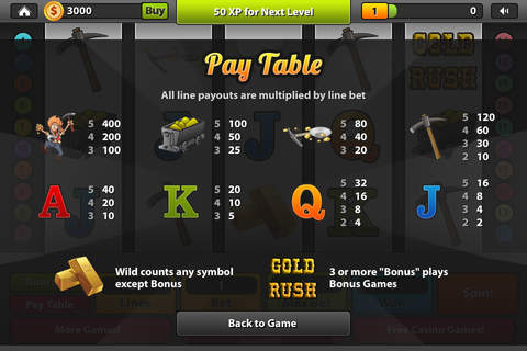 Gold Rush Slot Machines - Mega Win Casino screenshot 3