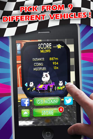 Panda Go Kart Express Rally - PRO - Jump Turbo Speed Racing Obstacle Course screenshot 4