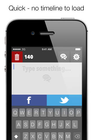 Fast Status - quickly set your social network status without loading your timeline screenshot 3