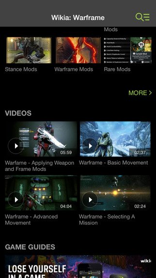 【免費書籍App】Wikia: Warframe Fan App-APP點子