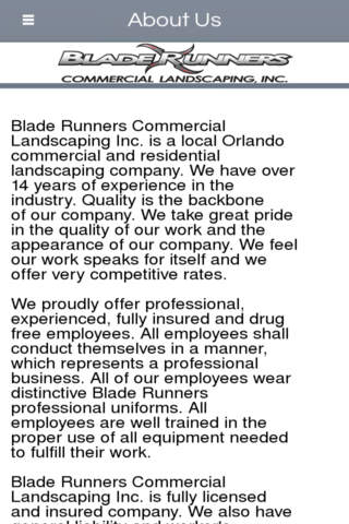 Blade Runners Commercial Landscaping, Inc. - Orlando screenshot 2