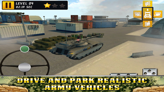 Monster Army Trucks Parking 3D Real Battle Tank Missile Launcher and Armour Truck Driving School