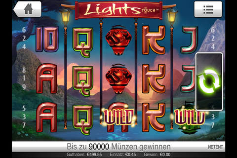 Lights - Casino Slots Machine by NetEnt with glowing colored lights and lamps screenshot 2