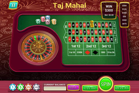 Taj Mahal Golden India - PRO - Vegas Casino Roulette Game screenshot 2