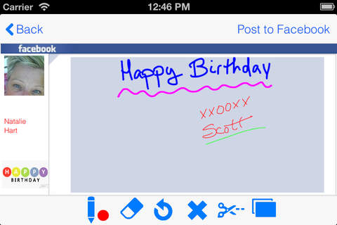 JotDot Birthday eCards for Facebook screenshot 2