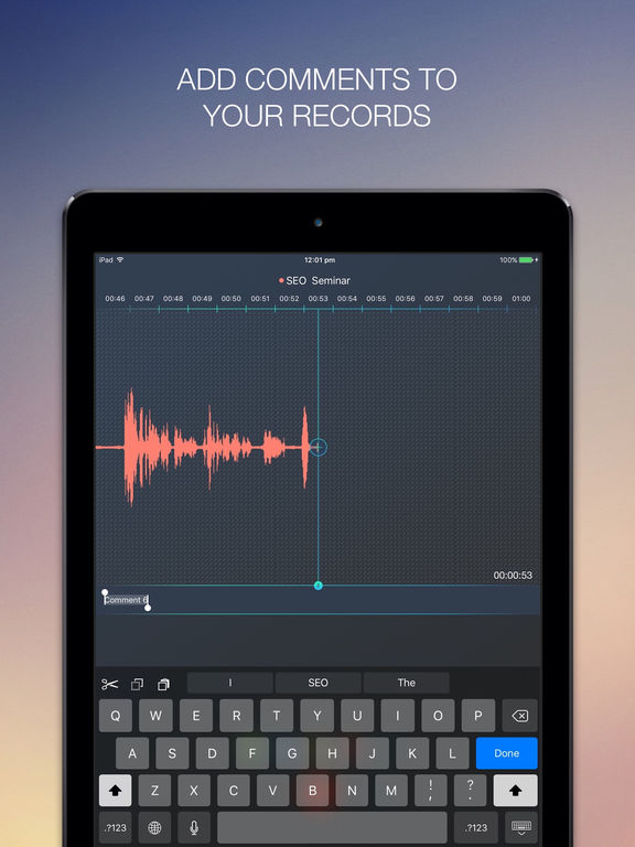 record lectures ipad