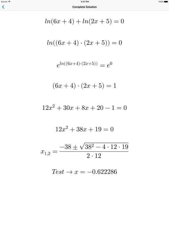 Logarithms Equations Generator And Solver On The App Ipad Screenshot 5