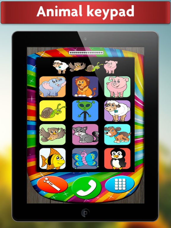 Мобильный телефон для детей - Бесплатная музыкальная игра с животными для детей для iPad