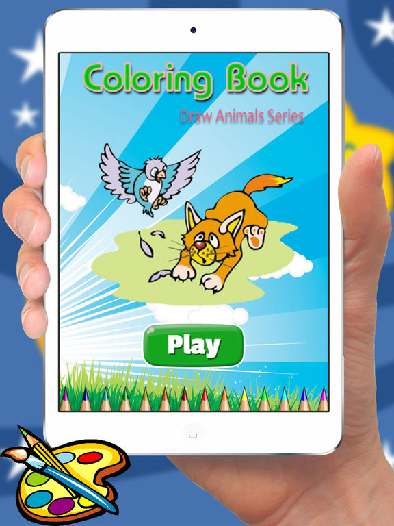 Животные Книжка-раскраска - Симпатичные Рисунок Картина Детские игры