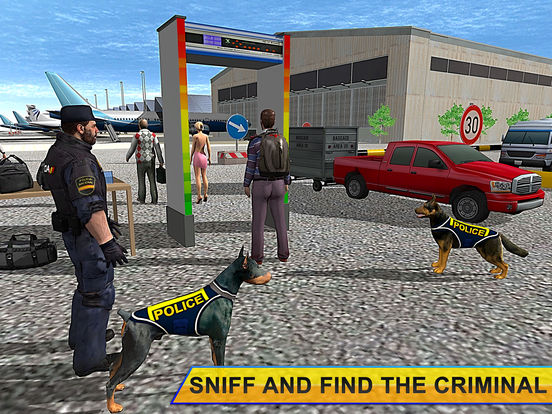 Скачать Полиция аэропорта Собака Чейз симулятор - 3D Уголовное Чейз Моделирование игры