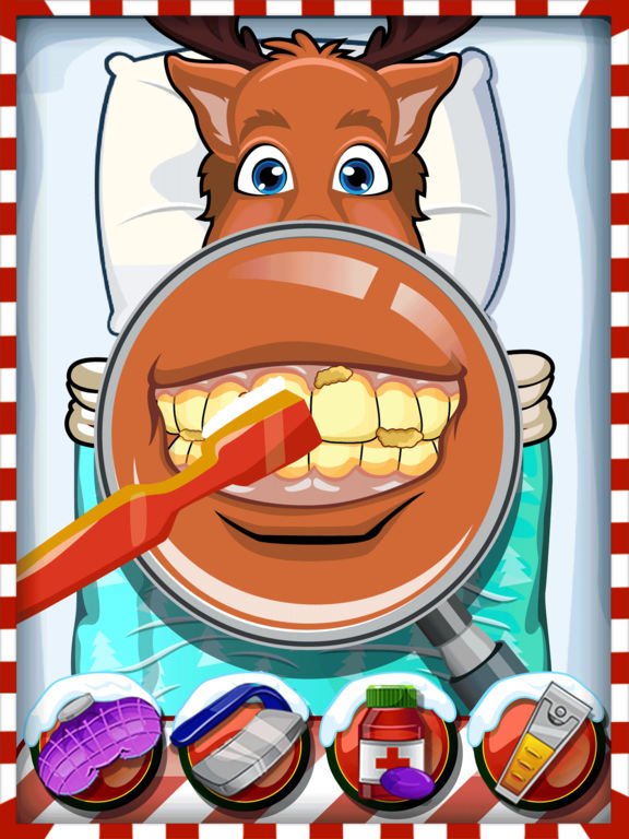 Crazy Santa Hospital Doctor - Christmas fun dentist, nose & eye care makeup games for girlsscreeshot 2