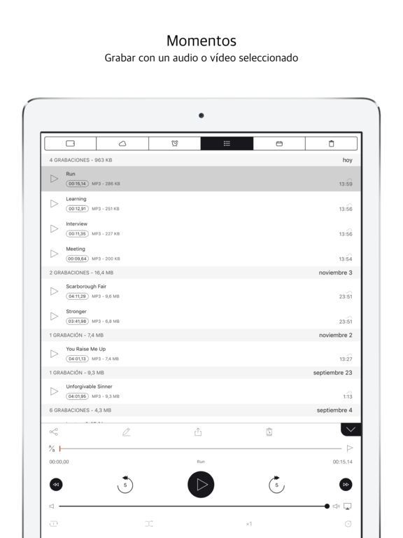 Captura de pantalla del iPad 2