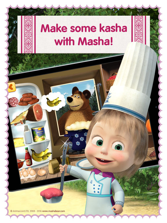 Masha and the Bear diner dash and kitchen gamesscreeshot 1