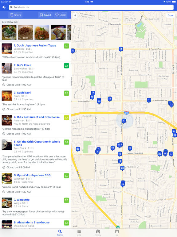 Screenshots of Foursquare City Guide for iPad