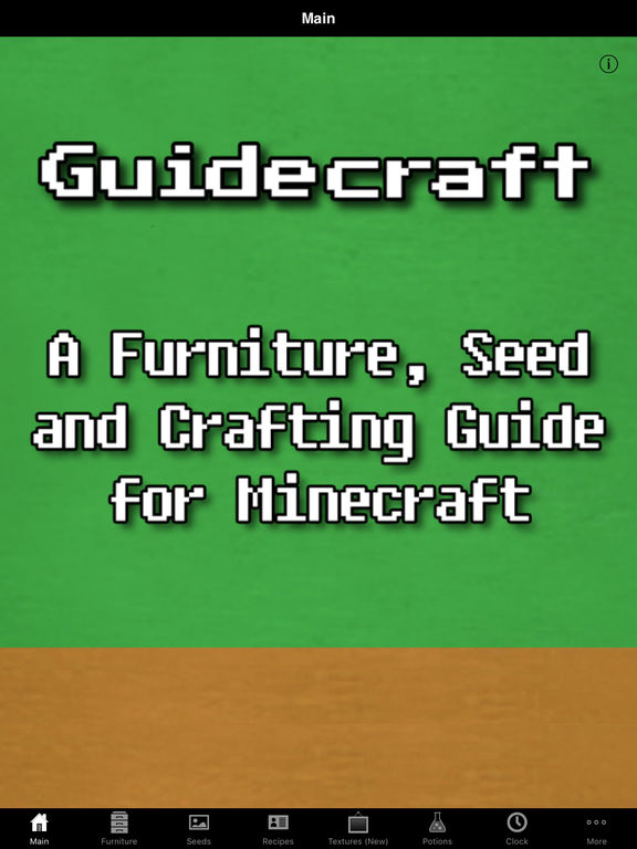 Guidecraft - Seeds, Furniture Ideas and Crafting Guide for Minecraft screenshot