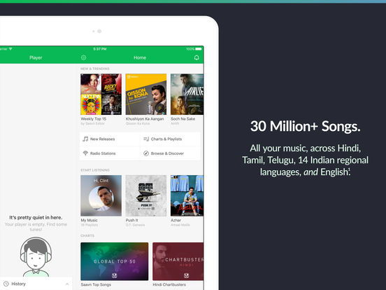 Screenshots of Saavn Music & Radio for iPad