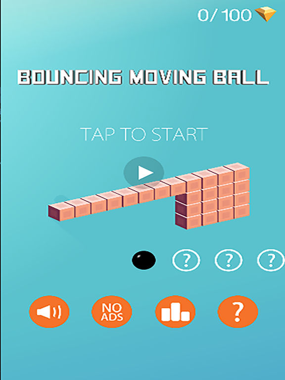 orange ball on the red block bouncing game music game bouncy ball on a block