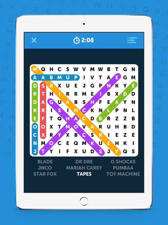 Infinite Word Search Puzzles Multiplayer Word Search Word Find Screenshot