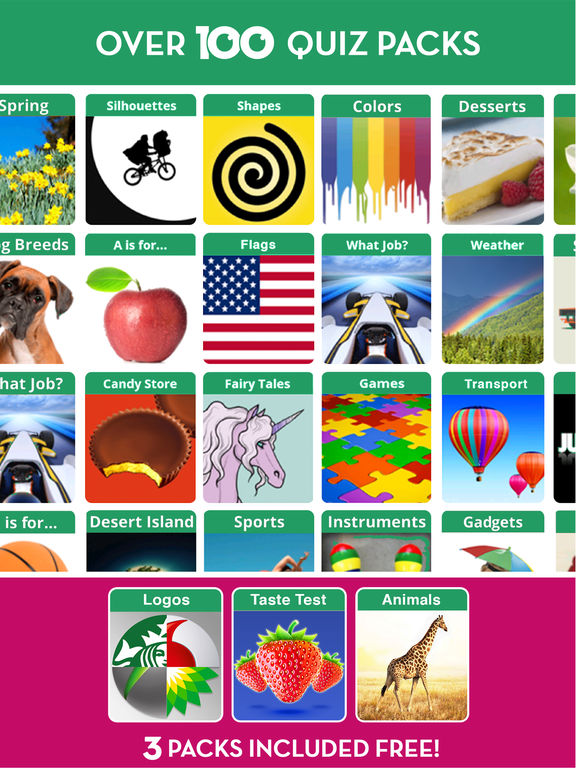 Screenshots of 100 PICS Quiz - Play daily Guess what's the Picture Puzzle trivia games for free! for iPad