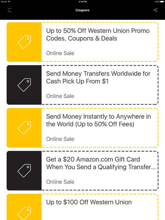 Coupons for Western Union Discount by weiqiang jin