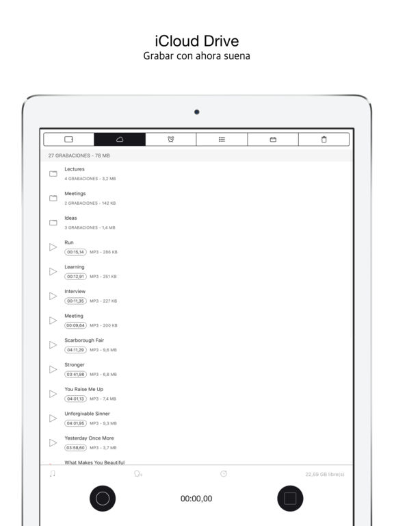 Captura de pantalla del iPad 1