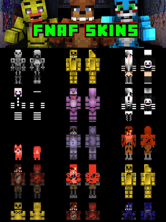 minecraft fnaf skin pack download