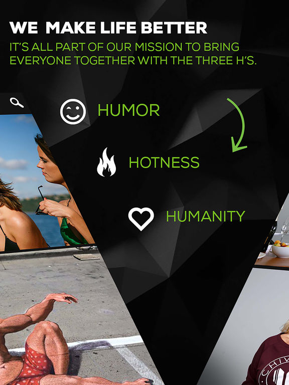 Screenshots of theCHIVE for iPad