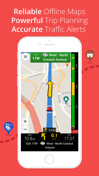 Screenshot CoPilot USA – GPS Navigation et Cartes Hors Ligne
