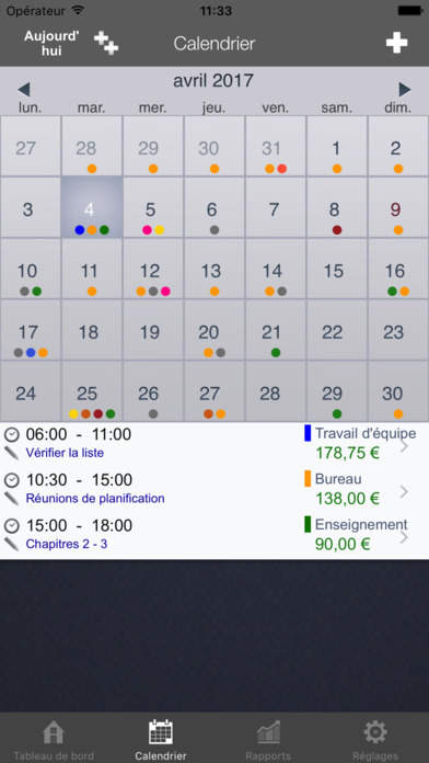 Screenshot SalaryBook - Suivi du Temps - Time Sheet