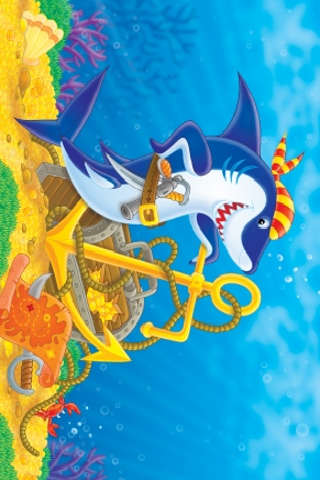 Pirate Shark Slide Puzzle image #1