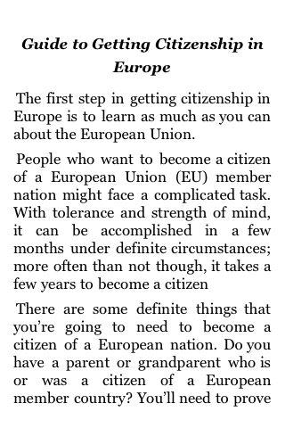 Guide to Getting Citizenship in Europe image #1
