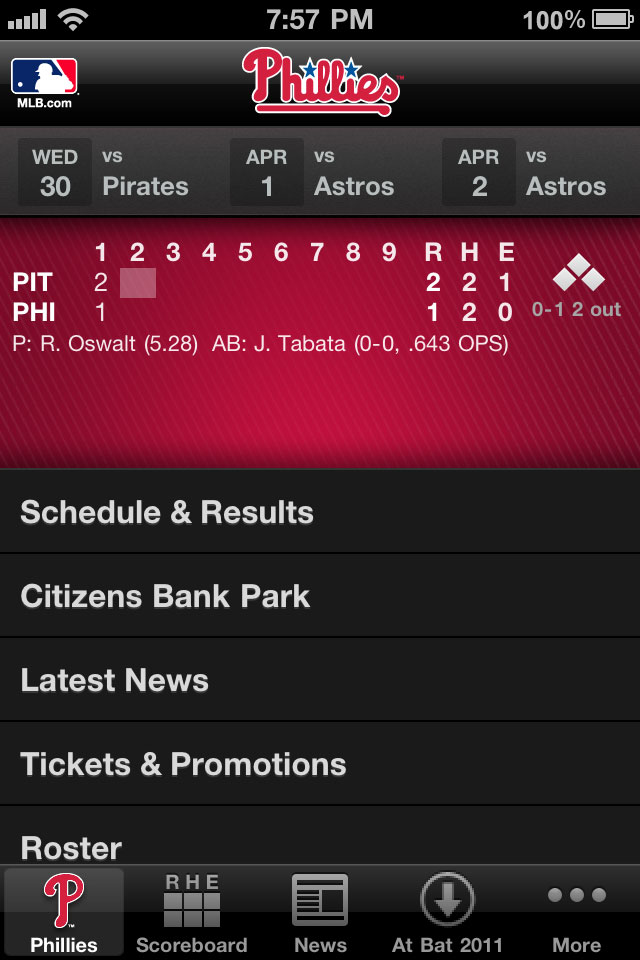 MLB.com At Bat Lite screenshot 1