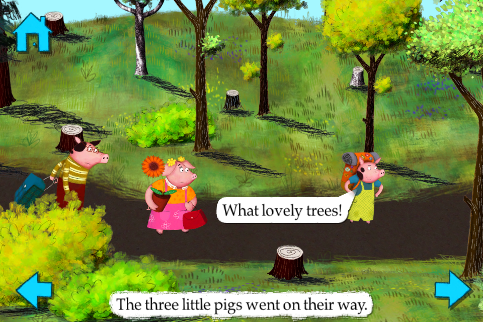 The Three Little Pigs-Nosy Crow interactive storybook (for iPhone) screenshot 2