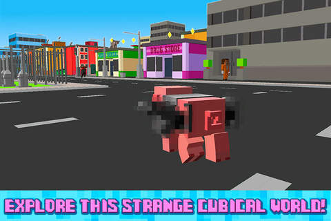 Blockhead Pig City Rampage 3D - náhled