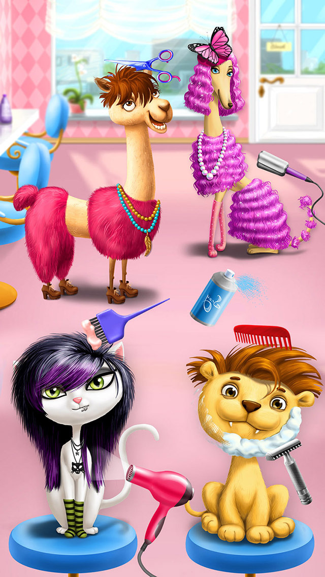Animal Hair Salon, Dress Up and Pet Style Makeover - No Ads screenshot 1