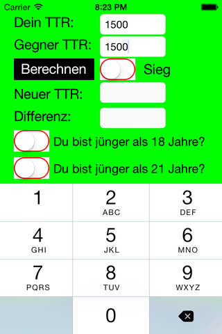 Tischtennis TTR-Rechner - náhled
